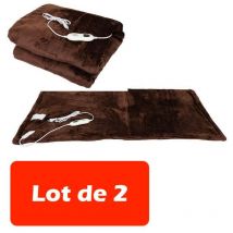 2 Couvertures chauffantes 180 cm de long avec télécommande et 5 niveaux de chauffe.