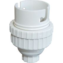 Tibelec – Douilles en plastique B22 avec bague de fixation – Lot de 2 – Culot, Matières, Puissance, Tension électrique