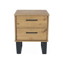 Core Products - 2 Drawer Bedside Cabinet Antique Wax Finish