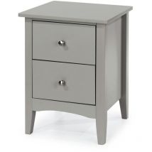 2 Drawer Bedside Cabinet - mdf - 40 x 32 x 57 cm - Grey