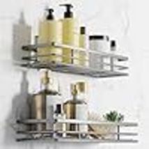 2 Duschablagen Ohne Bohren, 2 Stück, Badezimmer-organizer, Shampoo-halter, Duschkorb, Silber, Modern Minimalistisch