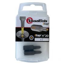 2 embouts ttap n°20 acier Vissal