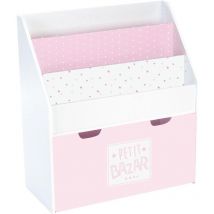 Bibliothèque Avec Bac Sur Roulettes Atmosphera Rose