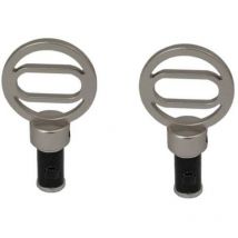 2 Endkappen Für Sprossenprofile, 10 Mm Durchmesser, Graues Design, Cessot Cessot