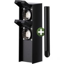 Monzana - Prise de jardin IP44 piquet en métal prise extérieure étanche colonne d'énergie multiprise prise de courant jardin Prise de courant à 2