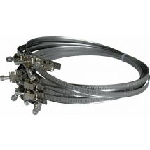 2 fascette piatte con testa base in acciaio inox, diam. 55 mm DMO