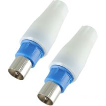 Fujionkyo - 2 Fiches coaxiales tv normalisées 9,52 mm mâles 424038