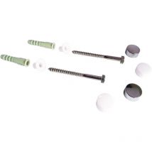 2 fixations cuvette WC/bidet 6x70 chevilles + capuchons