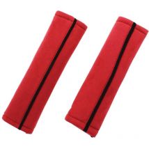 Carplus - 2 Fourreaux rouges de ceinture de securite