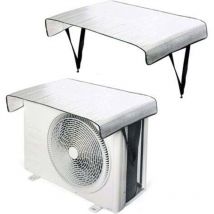 - 2 fundas para aire acondicionado de exterior, impermeables, de aluminio universal, anti-UV, anti-nieve, para unidad exterior de aire acondicionado,