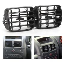 2 Grilles d ́aération ventilation centrale grise du tableau de bord pour Clio MK2 1998‐2006 Debuns