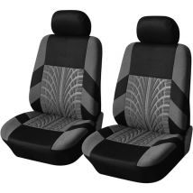 2 Housse De Siege Voiture Universelle, Couverture Couvre Sieges Impermeable Polycoton Tissu Accessoires Interieur, pour Avant Et Arrière, pour avec