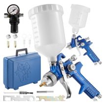 Set mit 2 HVLP-Lackierpistolen mit 0,8/1,3-mm-Düse
