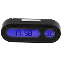 Eosnow Elektronische Uhr, Langlebiges Auto -thermometer 2 In 1 Großer Lcd -bildschirm Für Auto