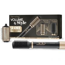 2-in-1 Föhnbürste - Saint Algue - Demeliss Volumen & Stil - 1000 W - 3 Temperaturen - Schwarz / Gold