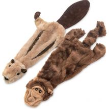 Best Pet Supplies - 2-in-1 Quietschendes Hundespielzeug mit weichem, beständigem Stoff für kleine, mittlere und große Haustiere by Keine Füllung für