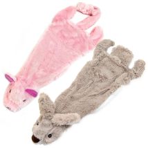 Best Pet Supplies - 2-in-1 Quietschendes Hundespielzeug mit weichem, strapazierfähigem Stoff für kleine, mittlere und große Haustiere by Keine