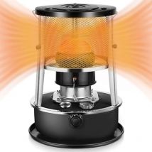 2 in 1 Small Kerosene Heater & Stove, Non-Electric Indoor Heater, 9000 btu, Portable Kerosene Radiant Heater for Camping, Hunting, Cooking, Home,