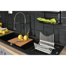 Carea Küche & Bad Einbauspüle KATLA – 2 Becken – 118x50x20 cm – Pflegeleichte Oberfläche – 7 Jahre Garantie