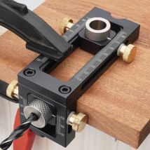 2-in-1-taschenlochlehren-set, Dübellehren-set Für Holzbearbeitung, Positionierung Von Stanzwerkzeugen Mit Positionierungsclip, Verstellbare 