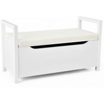 2 IN1 Wooden Shoe changing Bench Shoe Storage Cabinet Organizer Padded Seat