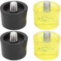 2 jeux Jeu de pointes de remplacement pour marteau en caoutchouc Accessoires pour maillet Jaune NoirDia 25mm