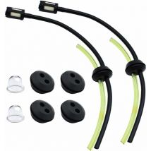 XVX - 2 Kit filtri carburante universali con guarnizioni passanti per tubi carburante, compatibili con tosaerba, serbatoi carburante e filtri