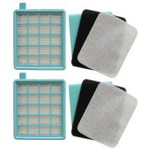 2 Kit Hepa Filters For Philips Fc8470 Fc8471 Fc8472 Fc8473 Vacuum