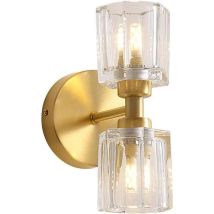 2-kopf-glas-wandleuchte, Auf- Und Ab-beleuchtung Wandleuchte, Kupfer Kronleuchter Wandleuchten, Postmoderne Nachttisch Wandleuchten