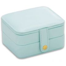 2 Layers Jewellery Boxes Storage Case Drawer Cabinet Earing Necklace Organizer(Green)