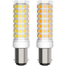 2 Led-lampen Ba15d – 5w / 230v – L88d 500 Lm – Dimmbar – Kaltweiß 6000-6500k – Für Innenlampen Und Pendelleuchten