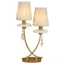 Mantra - Inspired Sophie gp - Table Light, 2 x E14 (Max 20W), Gold Painting, Cream Shades