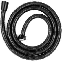 2 M Langer Universal-duschschlauch Aus Verdrehungs- Und Korrosionsbeständigem Edelstahl G1/2, Schwarz