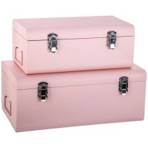 Lot de 2 cantines en métal Rose Atmosphera For Kids