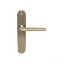 2 Maniglie per porte Tolbiac con bloccaggio/sbloccaggio, alluminio opaco, 195 mm Chrisligne