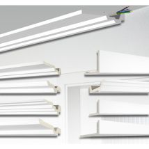 Hexim Perfect - Hexim Kabel- Und Rohrabdeckung Ab-modelle Kabelkanal Weiß Pu-hartschaum, Rohrverkleidung (2 Meter): Ab173 - 165x30mm