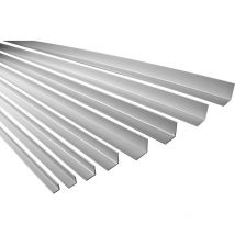Effector - 2 Meter Winkelprofil Alu eloxiert Ecke B10-B17: Silber, B11 - 25 x 25 x 2 mm