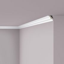 Cornisa NMC Z15 arstyl Noel Marquet Perfil de estuco Moldura flexible Moldura decorativa diseño atemporal clásico blanco 2 m