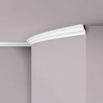 Cornisa NMC Z15 arstyl Noel Marquet Perfil de estuco Moldura flexible Moldura decorativa diseño atemporal clásico blanco 2 m