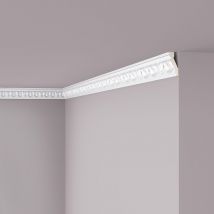 NMC - Cornisa Z8 arstyl Noel Marquet Moldura decorativa Perfil de estuco diseño atemporal clásico blanco 2 m