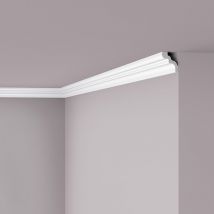NMC - Cornisa WT9 wallstyl Noel Marquet Moldura decorativa Perfil de estuco diseño moderno blanco 2 m