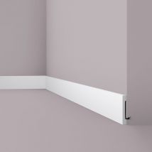 Noel&marquet - Zócalo nmc FD2S wallstyl Noel Marquet Moldura decorativa pared Marco para puerta diseño moderno blanco 2 m