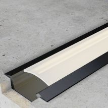 2 Mtr Perfil De Empotrar 2000x24,7x7mm Tiras Led 12v Negro
