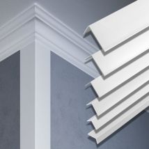 2 mètres Baguette d'angle PVC Plastique Effector F Profile: 35x35mm - F24