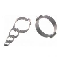 2-Ohr-Schlauchschelle 14 - 17mm, Stahl verzinkt (W1), Breite 7mm