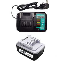 (2 Pack) 1X Batterie & 1X Chargeur Pour Makita BL1813G 18V 3,0Ah BL1815G BL1820G BL1840G HP457D DF457D DK18041 DK18015 Chargeur DC18WA (14.4V &18V )
