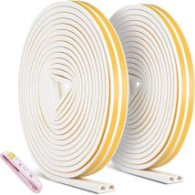 Start - 2 Pack 20m Bande de Joint, Auto-adhésif Anticollision Joint de Porte, D-Profi Joint d'étanchéité de Porte et Fenêtre pour