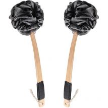 2 Pack Bagno Loofah Scrubber Schiena con Manico Lungo Carbone di Bambù Spugna Loofah Doccia Esfoliante Loofah Donna Uomo