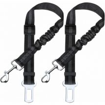 Cyslmuk - 2-pack Ceinture de sécurité pour chien avec amortisseur élastique et mousqueton robuste, ceinture réglable pour chien, niveau de sécurité