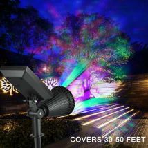 2 Pack] led Solaire Projecteur, Lampe Solaire de 4 led, Étanche Extérieur Lampe Jardin,Éclairage de Sécurité Paysage Lumière pour Chrismas Arbre,